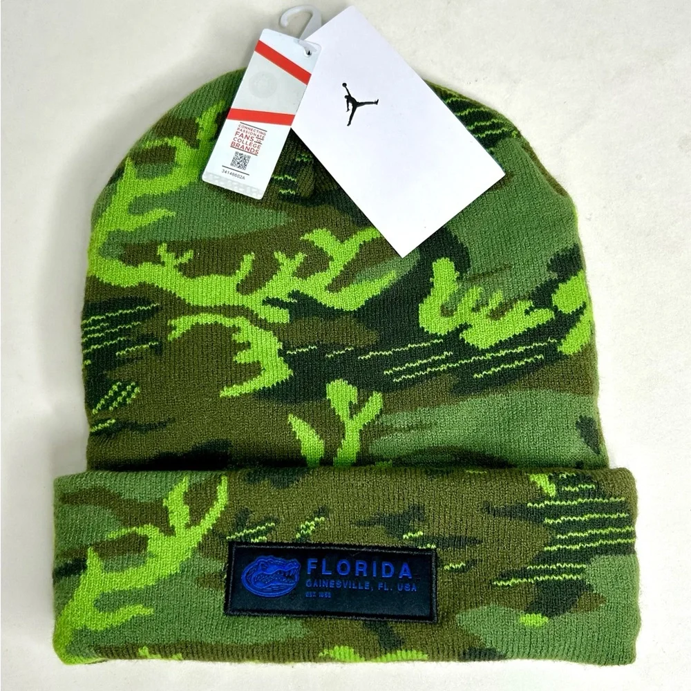 NEW Florida Gators Jordan Military Beanie -  Cuffed Knit Hat - Camo - One Size